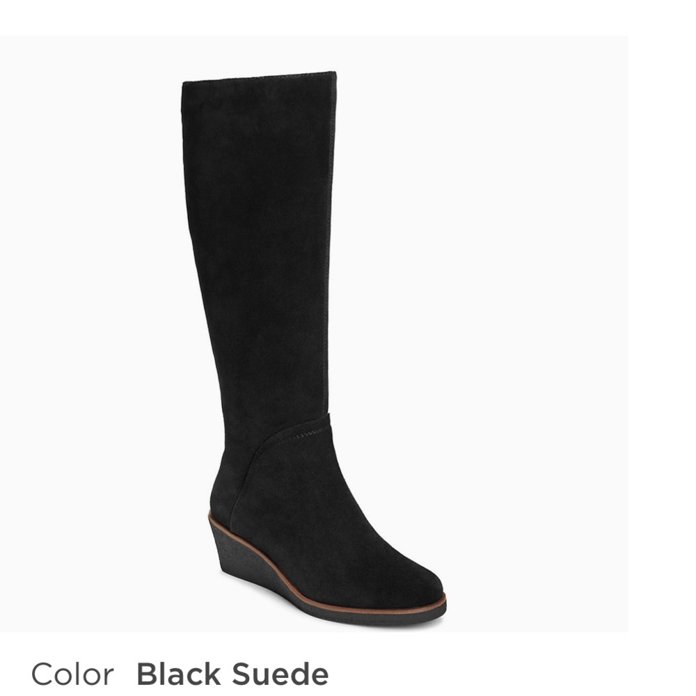Aerosol Tall suede wedge boots. Size 8. New in box